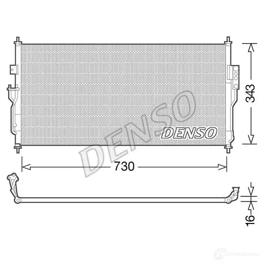 Радиатор кондиционера DENSO S V85O 1210441047 DCN46006 8717613490082 изображение 0