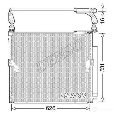 Радиатор кондиционера DENSO K2 3I6B 804719 DCN50038 8717613490044