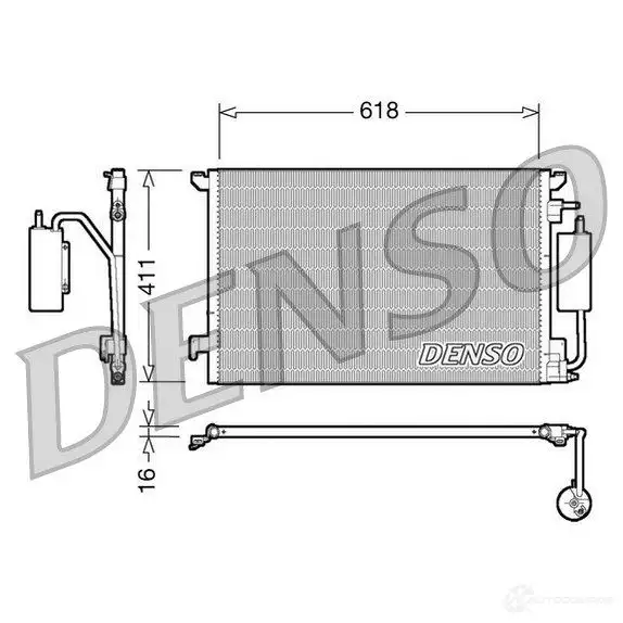 Радиатор кондиционера DENSO 5LIJ B DCN20028 804511 8717613479674 изображение 0