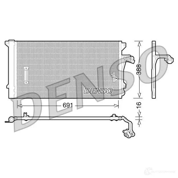 Радиатор кондиционера DENSO 6104382 DCN02003 JE NJV 8717613485125