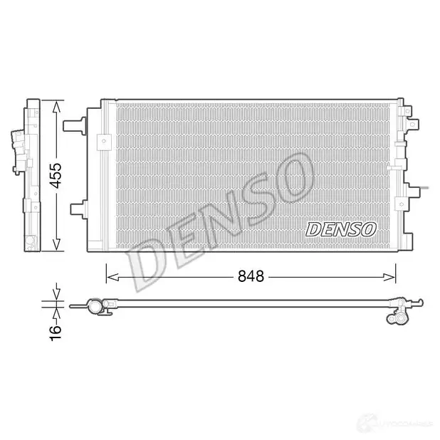 Радиатор кондиционера DENSO 252237184 DCN02023 8717613485170 18 SMF изображение 0