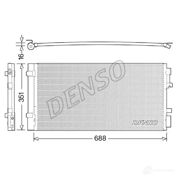Радиатор кондиционера DENSO DCN23034 BW71 22T 804569 8717613489413