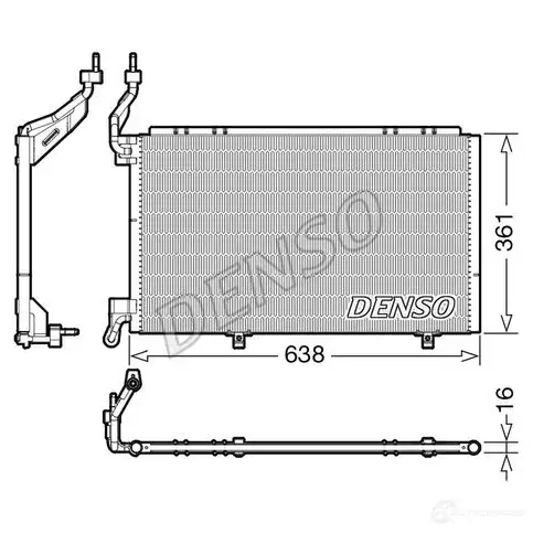 Радиатор кондиционера DENSO 8717613401026 DCN10039 1210439823 A4C KD2