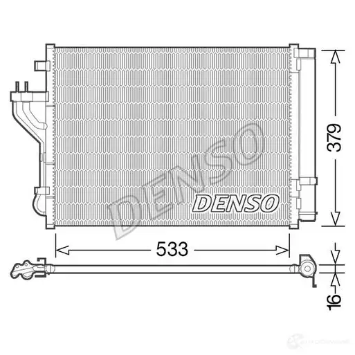 Радиатор кондиционера DENSO 8717613490181 DCN41004 804645 E XRQX0 изображение 0