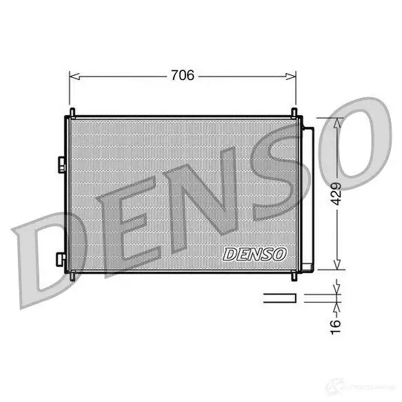 Радиатор кондиционера DENSO 804713 8717613480632 97GA JFA DCN50030