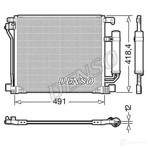 Радиатор кондиционера DENSO DCN46025 1437362610 WVXK JY изображение 0