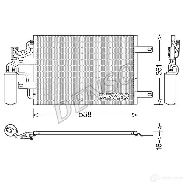 Радиатор кондиционера DENSO U2 ZKFX DCN20025 804509 8717613489307