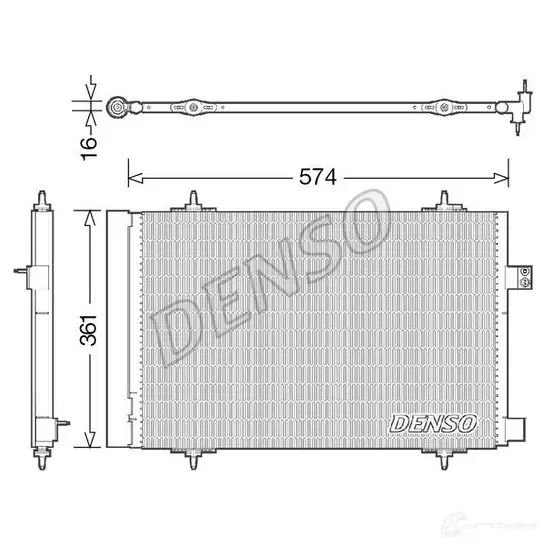Радиатор кондиционера DENSO 804536 8717613489352 U9SF5P E DCN21019