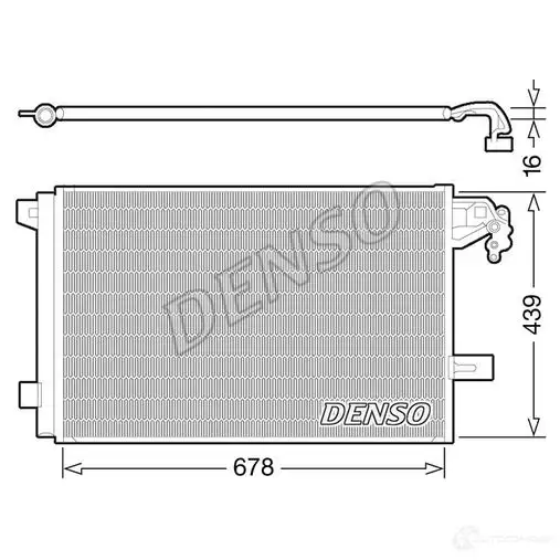 Радиатор кондиционера DENSO 9P0LP U 804611 8717613485415 DCN32063