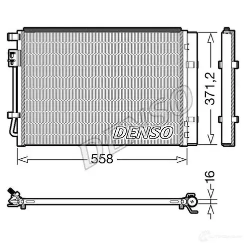 Радиатор кондиционера DENSO DCN41015 1437344579 M 0M4N изображение 0