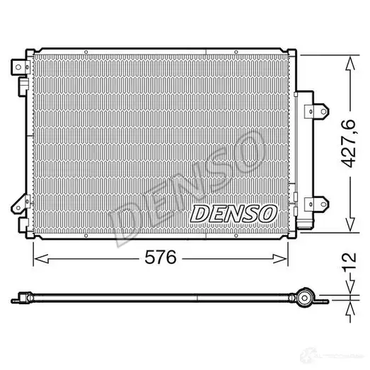 Радиатор кондиционера DENSO 1437361880 DCN47008 Q8G 69A изображение 0