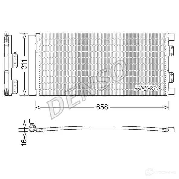Радиатор кондиционера DENSO GIWNA XN 8717613489239 804458 DCN14002 изображение 0