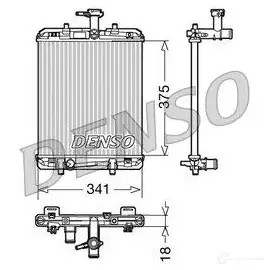 Радиатор охлаждения двигателя DENSO 807625 I ZADW 8717613471081 drm21600