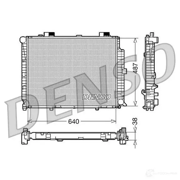 Радиатор охлаждения двигателя DENSO SN BGV 807495 DRM17087 8717613469323