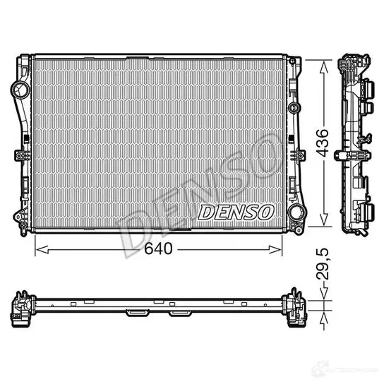Радиатор охлаждения двигателя DENSO LTRW R6R 1424709089 8717613402177 DRM17104 изображение 0