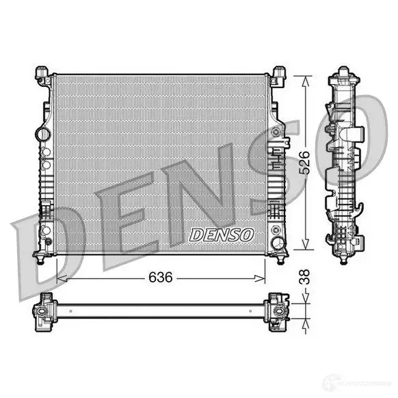 Радиатор охлаждения двигателя DENSO 807428 8717613480793 DRM17007 15XP 2P6 изображение 0