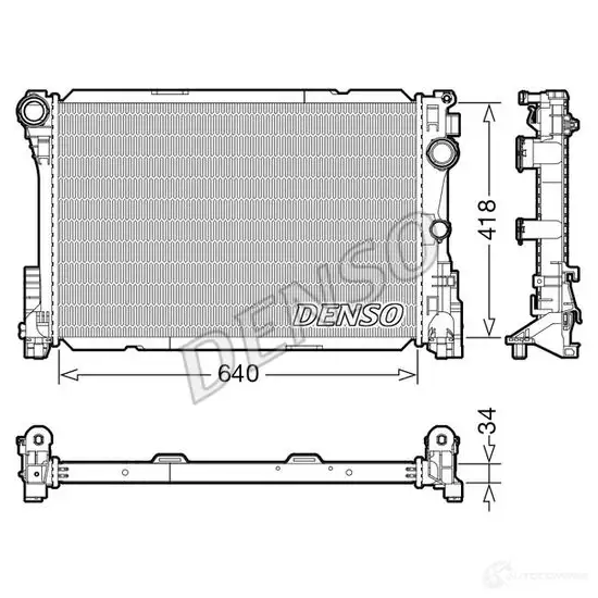 Радиатор охлаждения двигателя DENSO 1437342127 33KDV TT DRM17115