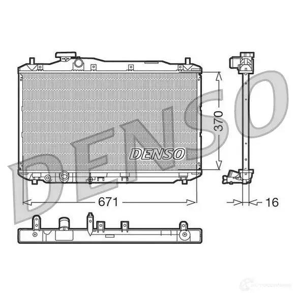 Радиатор охлаждения двигателя DENSO 807823 8717613474822 DRM40005 4Z E8W изображение 0