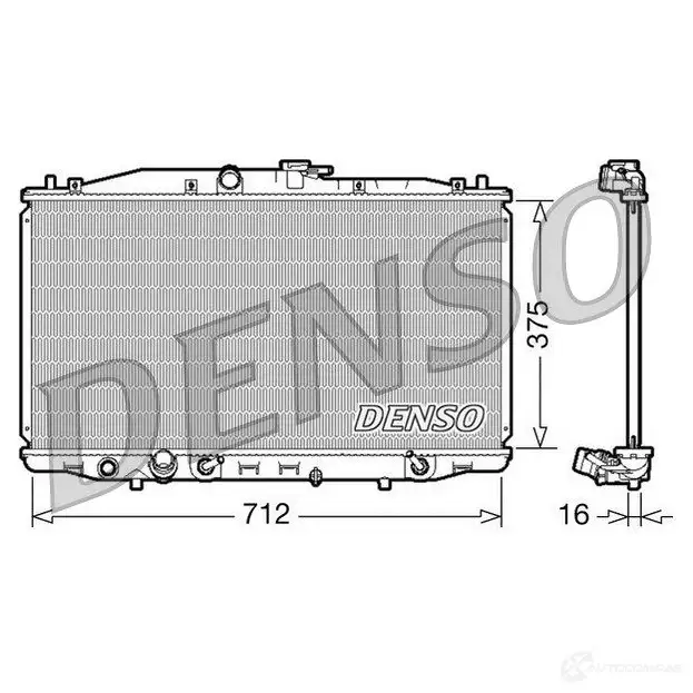 Радиатор охлаждения двигателя DENSO VFIBL WX 8717613483473 DRM40022 807839