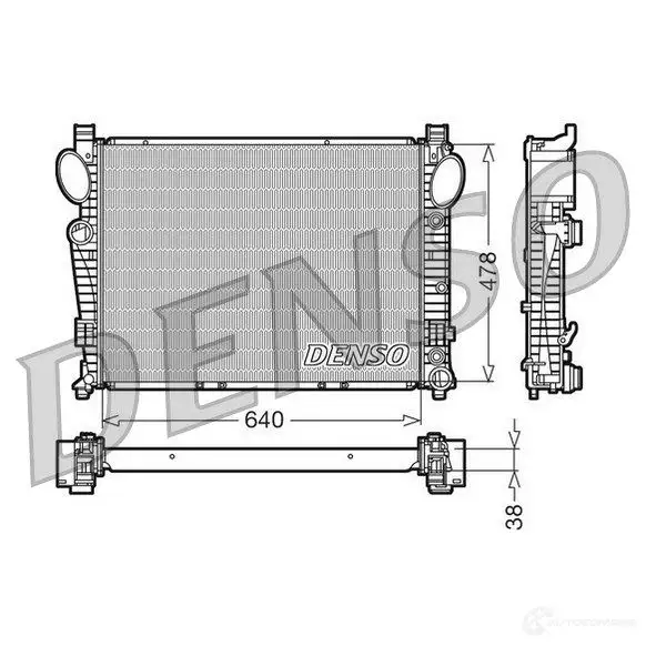 Радиатор охлаждения двигателя DENSO 8717613469392 G4 TYP 807502 DRM17095