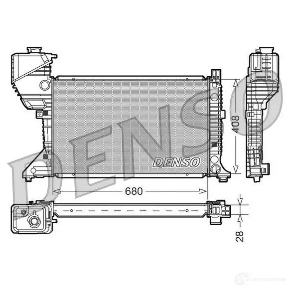 Радиатор охлаждения двигателя DENSO C 799Z 8717613478318 DRM17015 807436