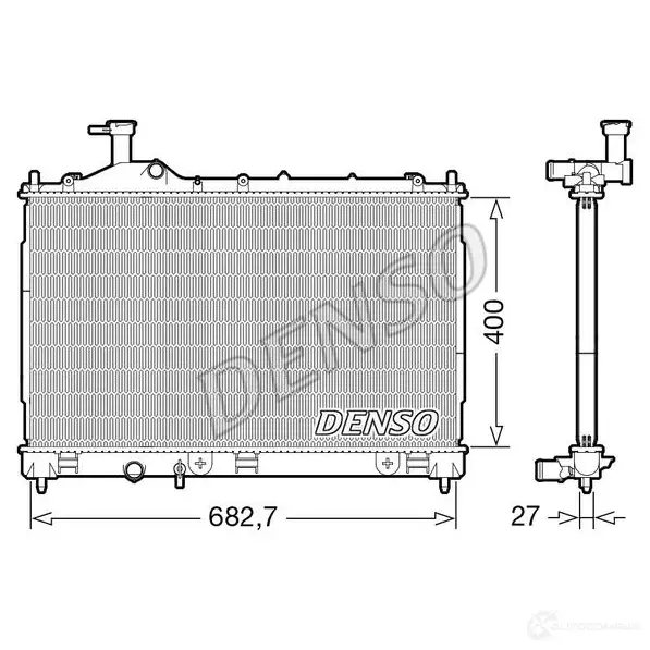 Радиатор охлаждения двигателя DENSO DRM45042 1424918621 8717613402030 8QB1Z SW