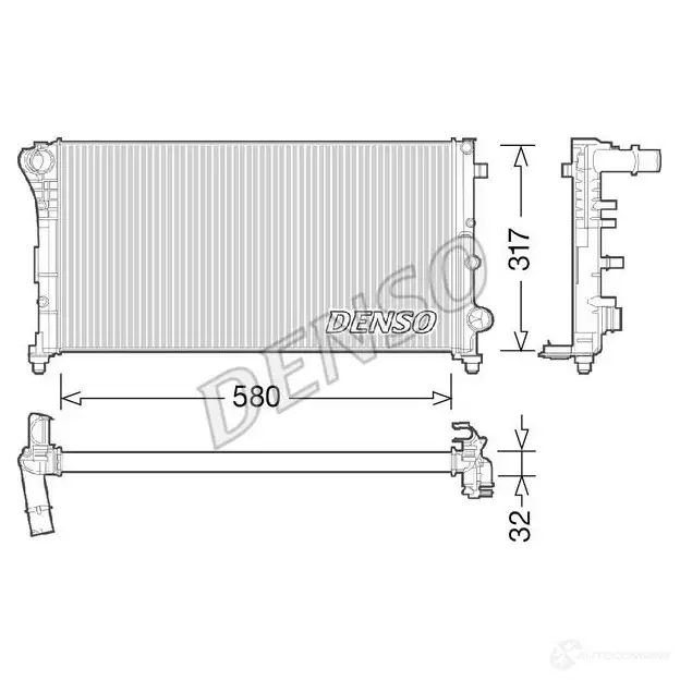 Радиатор охлаждения двигателя DENSO 807273 DRM09089 3 KLQBZ 8717613489895
