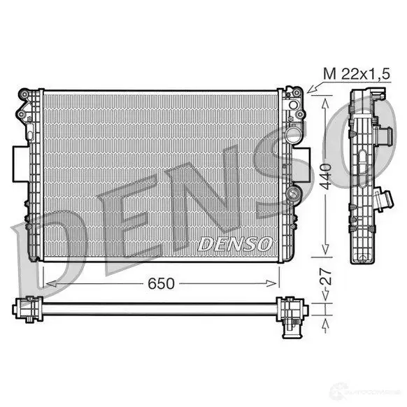 Радиатор охлаждения двигателя DENSO 807397 K9C 3I drm12002 8717613472866