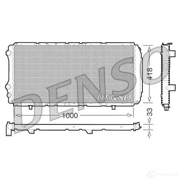 Радиатор охлаждения двигателя DENSO 807260 8717613472309 DRM09075 A7HR 7QG изображение 0