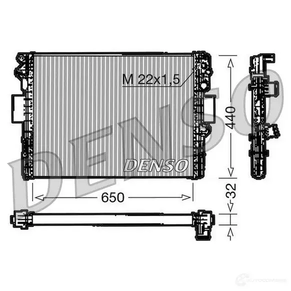 Радиатор охлаждения двигателя DENSO drm12005 8717613472897 L 83TZ 807400