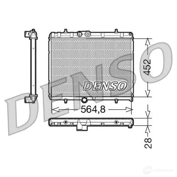 Радиатор охлаждения двигателя DENSO 807617 DRM21057 10 T5R45 8717613470961 изображение 0