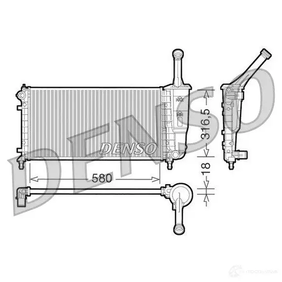 Радиатор охлаждения двигателя DENSO drm13011 6Y3 3FF 807411 8717613473009