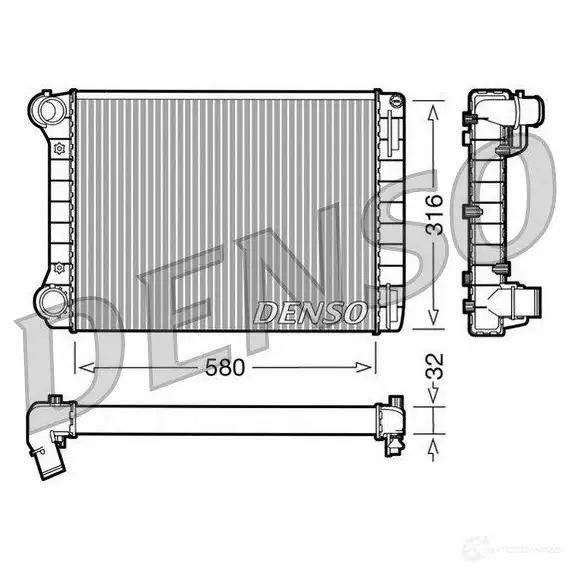 Радиатор охлаждения двигателя DENSO 807285 BIDEF AI 8717613472538 DRM09101 изображение 0