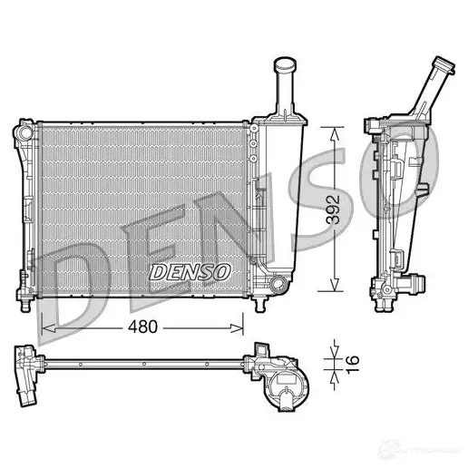 Радиатор охлаждения двигателя DENSO drm09088 8717613485354 I UT0UE 807272 изображение 0