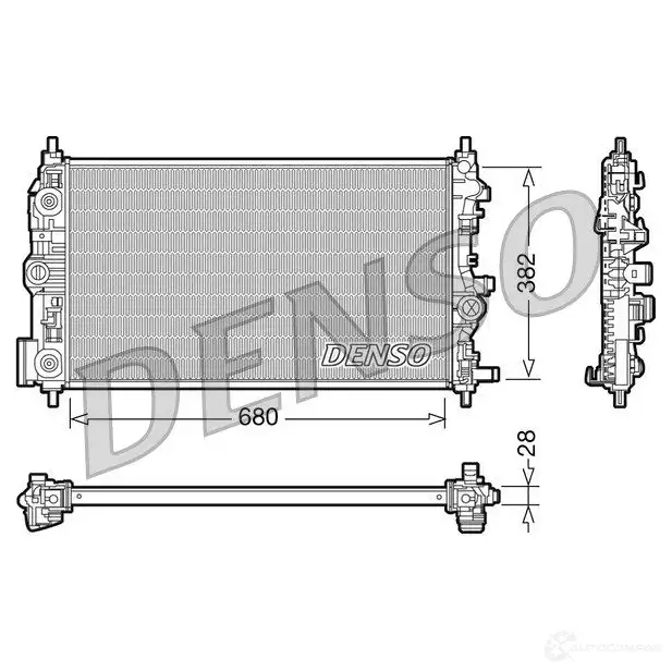 Радиатор охлаждения двигателя DENSO 8717613487143 DRM20009 E65 CYIL 807511 изображение 0