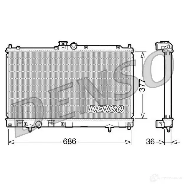 Радиатор охлаждения двигателя DENSO DRM45022 FQ3W 5 8717613483787 807930 изображение 0
