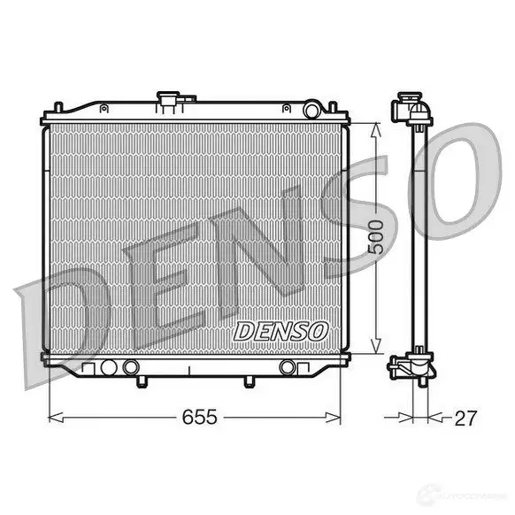 Радиатор охлаждения двигателя DENSO K5 DI3 DRM46020 807964 8717613475157 изображение 0