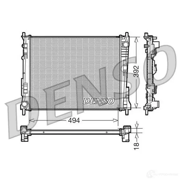 Радиатор охлаждения двигателя DENSO 807680 S X002C DRM23079 8717613478400