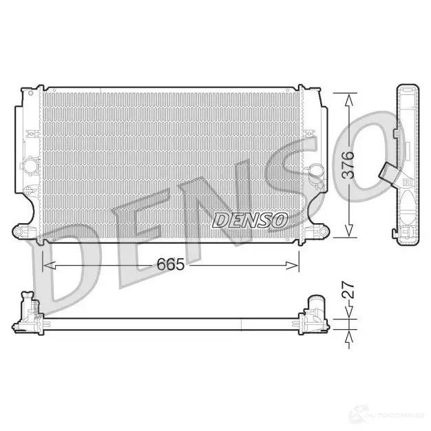 Радиатор охлаждения двигателя DENSO LUER6 D2 808085 DRM50072 8717613486511