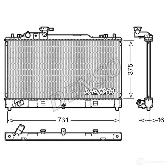 Радиатор охлаждения двигателя DENSO W9IY JJ 807904 8717613492222 DRM44036