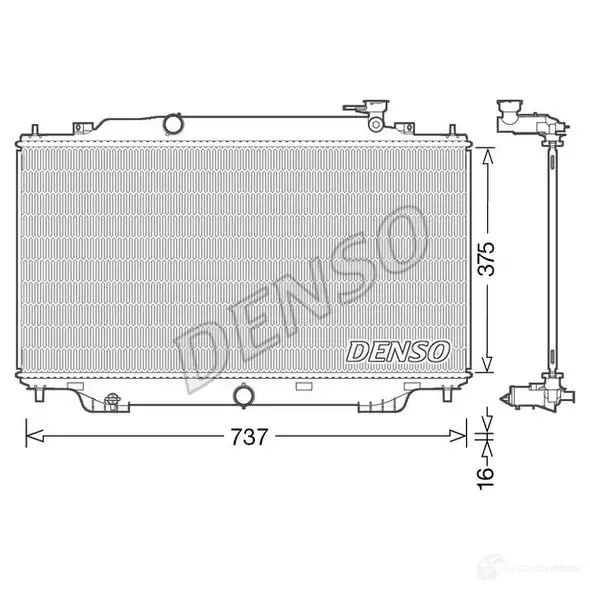 Радиатор охлаждения двигателя DENSO DRM44042 807910 U8R CD 8717613497586