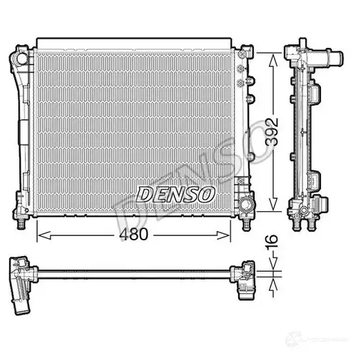 Радиатор охлаждения двигателя DENSO 1300302876 IOI GL drm09006 8717613400708 изображение 0