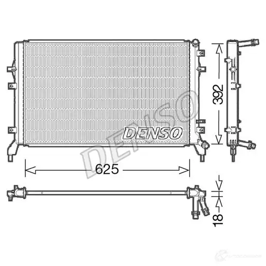 Радиатор охлаждения двигателя DENSO MAFQ4 Q 8717613496565 DRM02016 807104 изображение 0