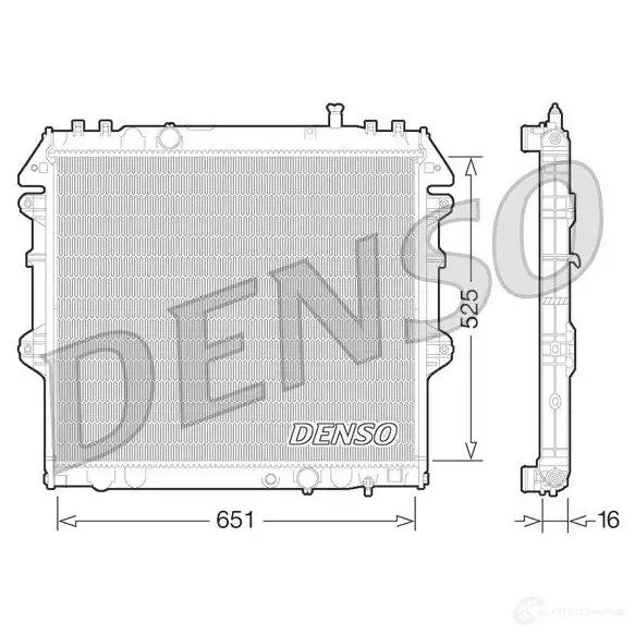Радиатор охлаждения двигателя DENSO DRM50069 S 83RWBC 808083 8717613486481