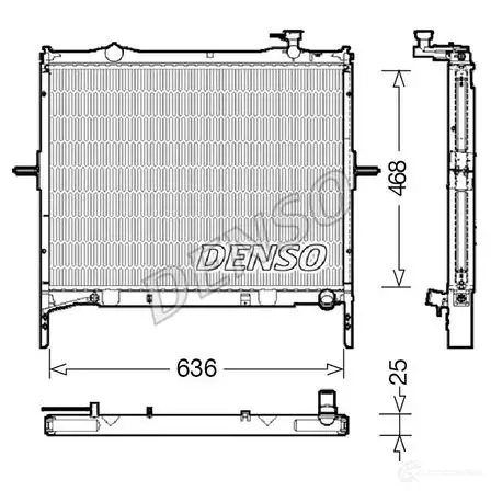 Радиатор охлаждения двигателя DENSO QUOZ 1P4 8717613490327 DRM43001 807870