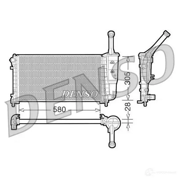 Радиатор охлаждения двигателя DENSO RPQK UA 807290 drm09106 8717613472583