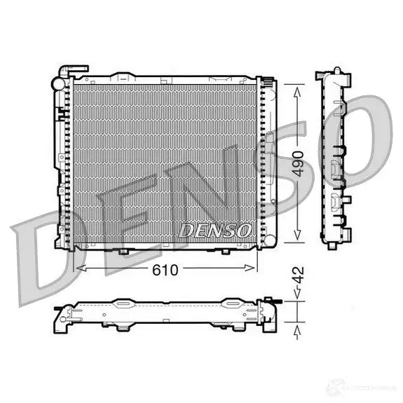 Радиатор охлаждения двигателя DENSO QMR51E Q 8717613468999 DRM17035 807454 изображение 0