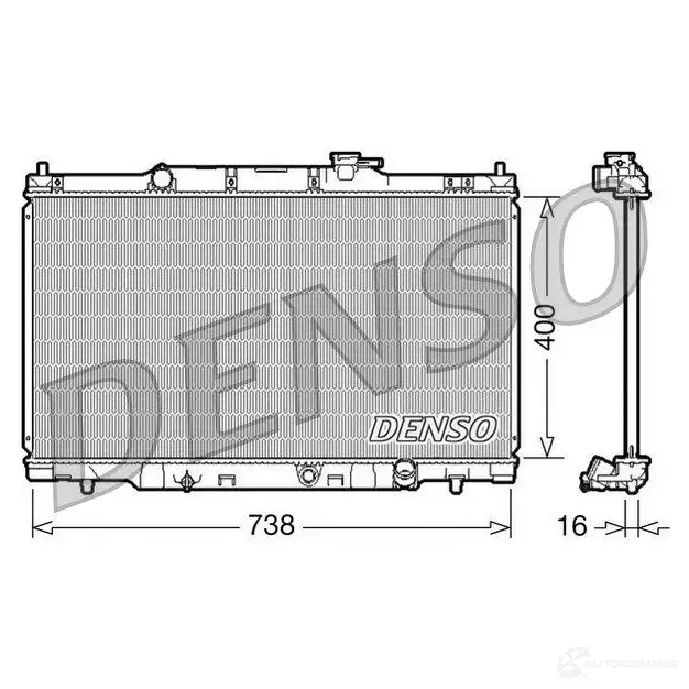 Радиатор охлаждения двигателя DENSO DRM40011 8717613483367 V6R 6XU 807829