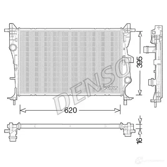 Радиатор охлаждения двигателя DENSO drm06038 C9LV4 6 1300304892 8717613496299