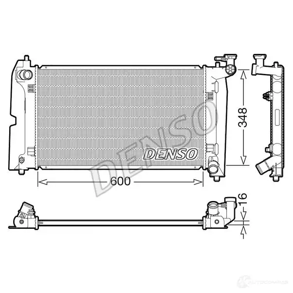 Радиатор охлаждения двигателя DENSO DRM50110 1424918627 8717613401712 480R F8